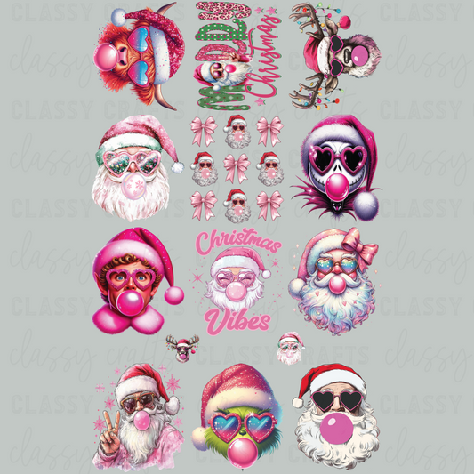 Bubblegum Christmas - 30x48 - PREMADE GANG SHEET