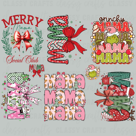 Mama Christmas - 30x24 -PREMADE GANG SHEET