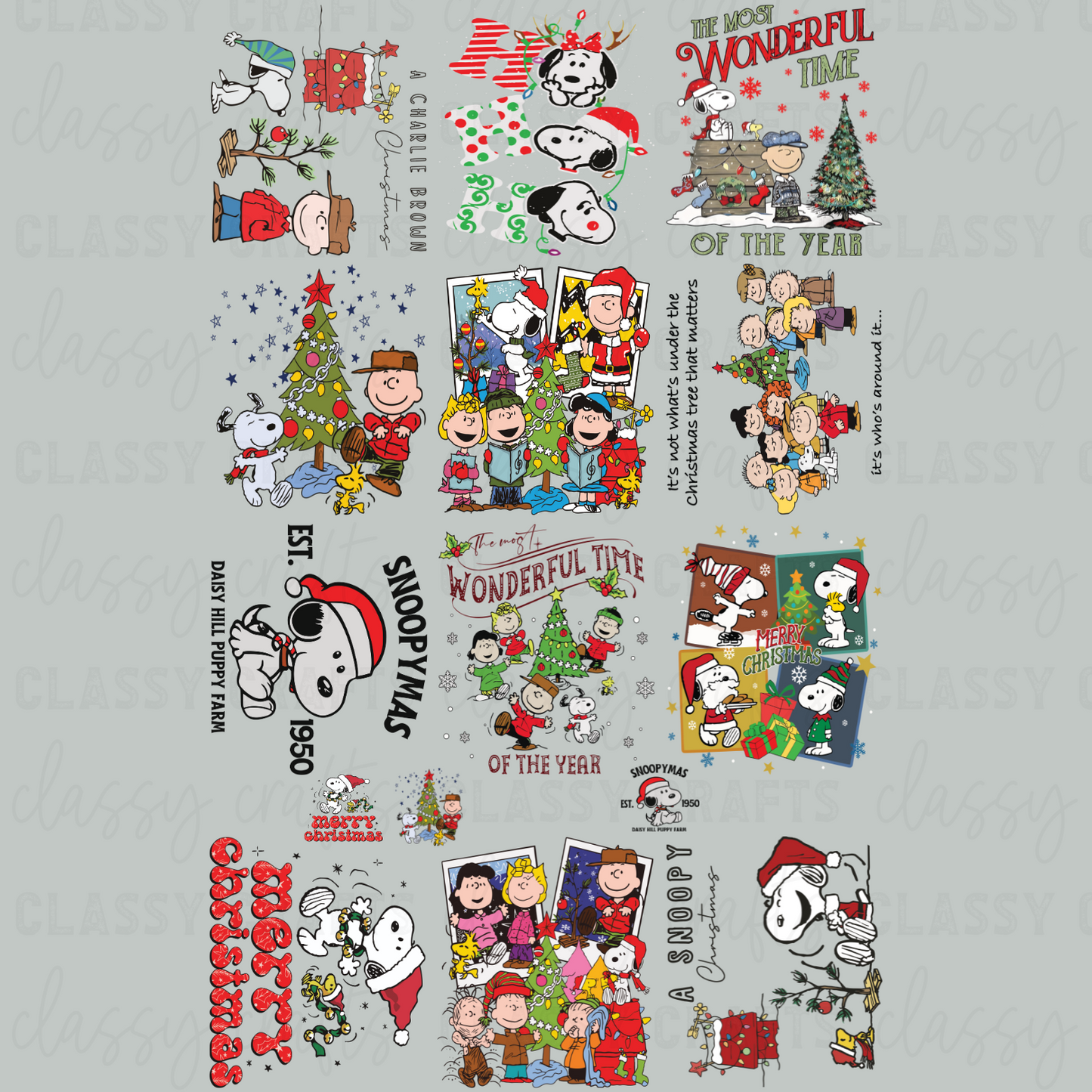 C Brown Christmas - 30x48 - PREMADE GANG SHEET