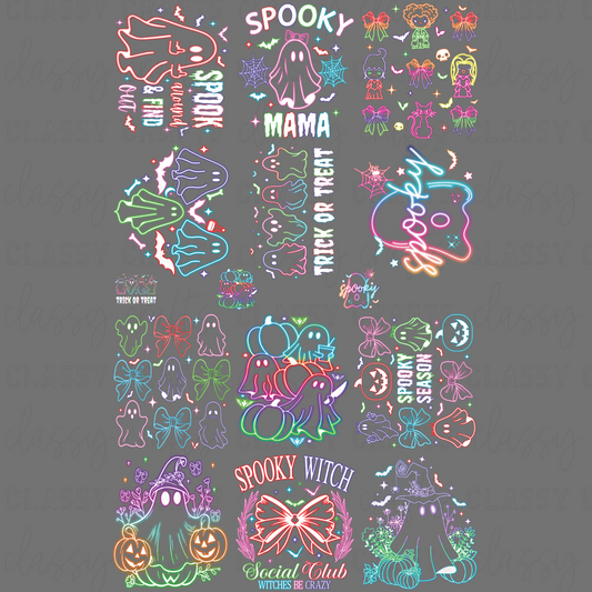 Neon Spooky - 30x48 - PREMADE GANG SHEET