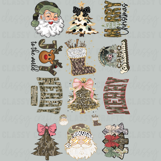 Camo Christmas - 30x48 - PREMADE GANG SHEET