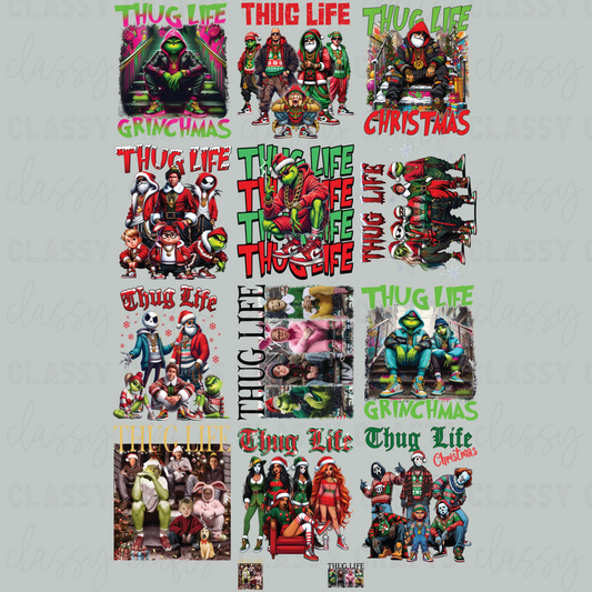 Christmas Thug Life - 30x48 - PREMADE GANG SHEET