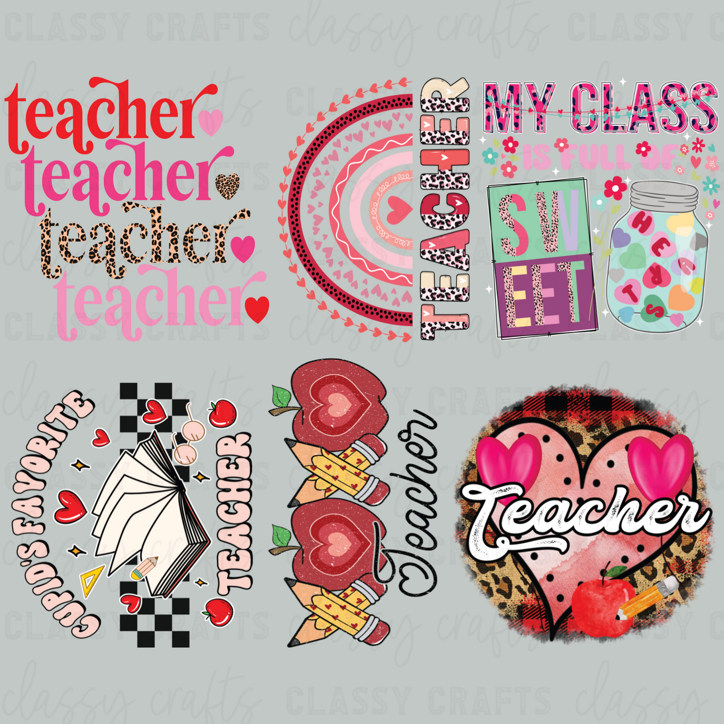 Love Day Teacher - 30x24 -PREMADE GANG SHEET