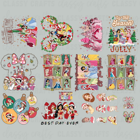 YOUTH Princess Christmas - 30x24 -PREMADE GANG SHEET