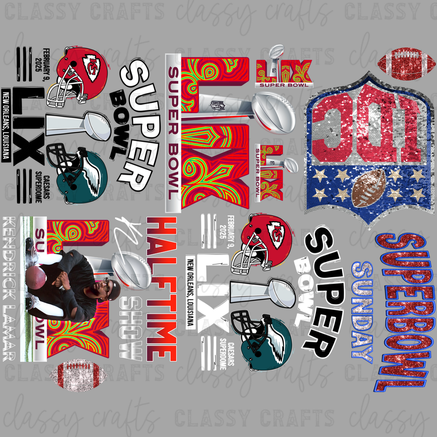 2025  Super Bowl - 30x24 - PREMADE GANG SHEET