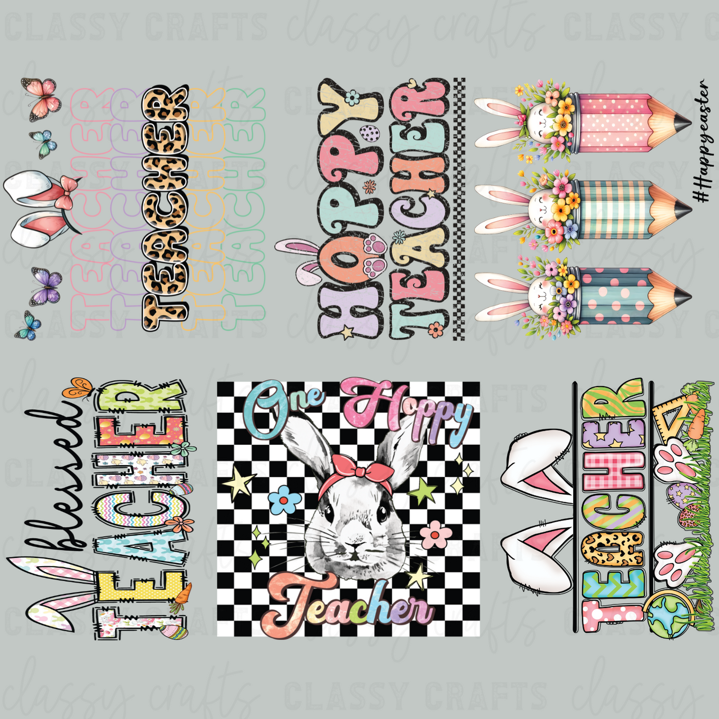 Hoppy Teacher - 30x24 -PREMADE GANG SHEET