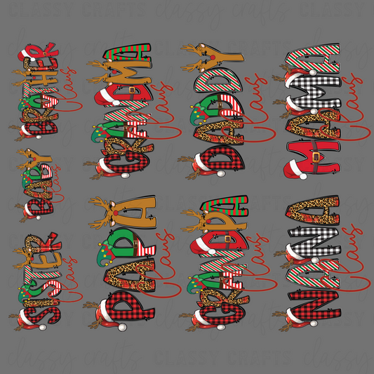 Christmas Family - 30x24 -PREMADE GANG SHEET