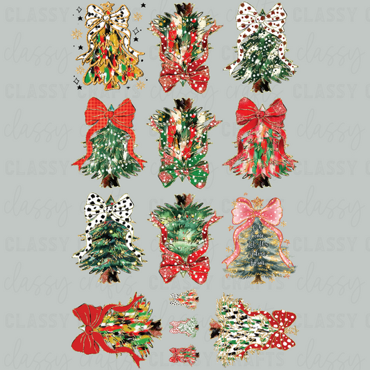 Traditional Christmas Trees - 30x48 - PREMADE GANG SHEET