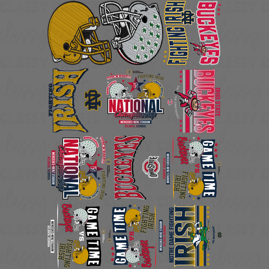 College Football National Champs  - 30x48 - PREMADE GANG SHEET