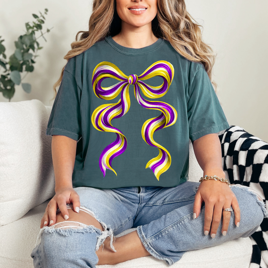 Yellow Purple Long Bow Transfer