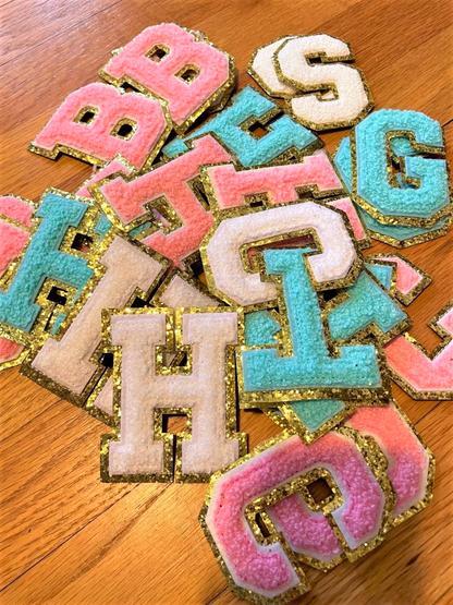 Large Pink Iron On Patches