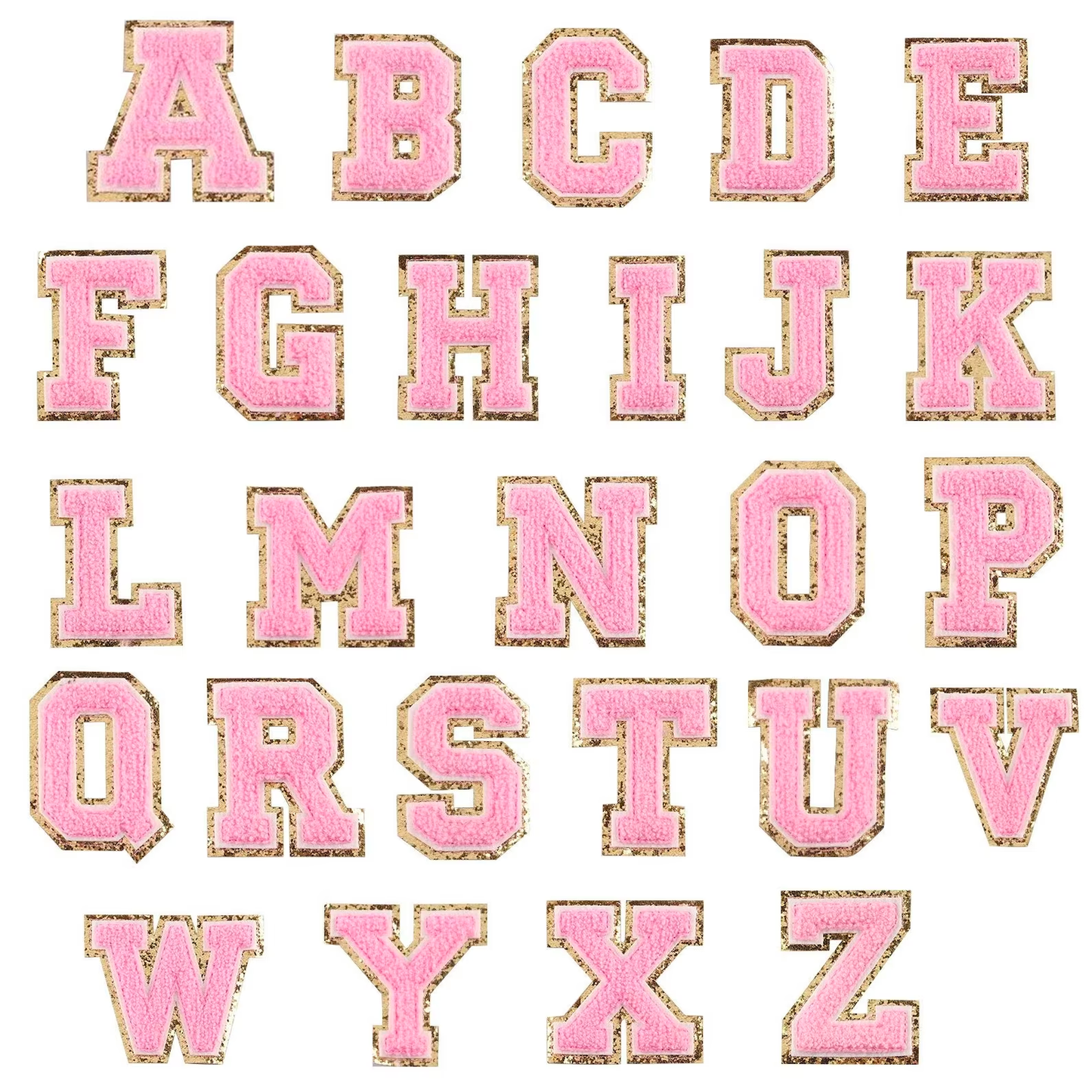 Large Pink Iron On Patches