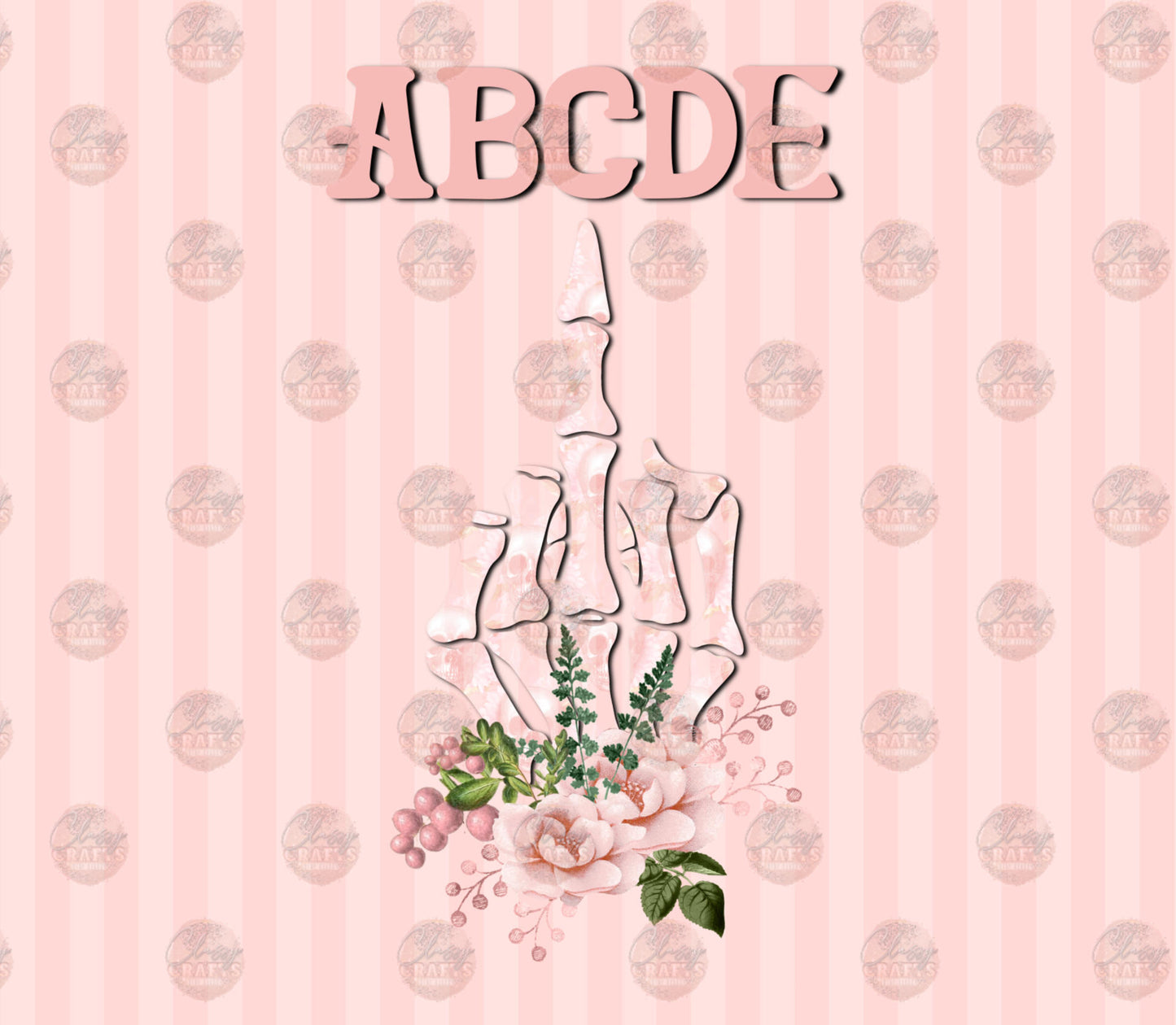 ABCDE Tumbler Wrap - Sublimation Transfer