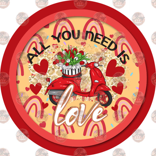 All You Need Is Love Car Coaster - Sublimation Transfer