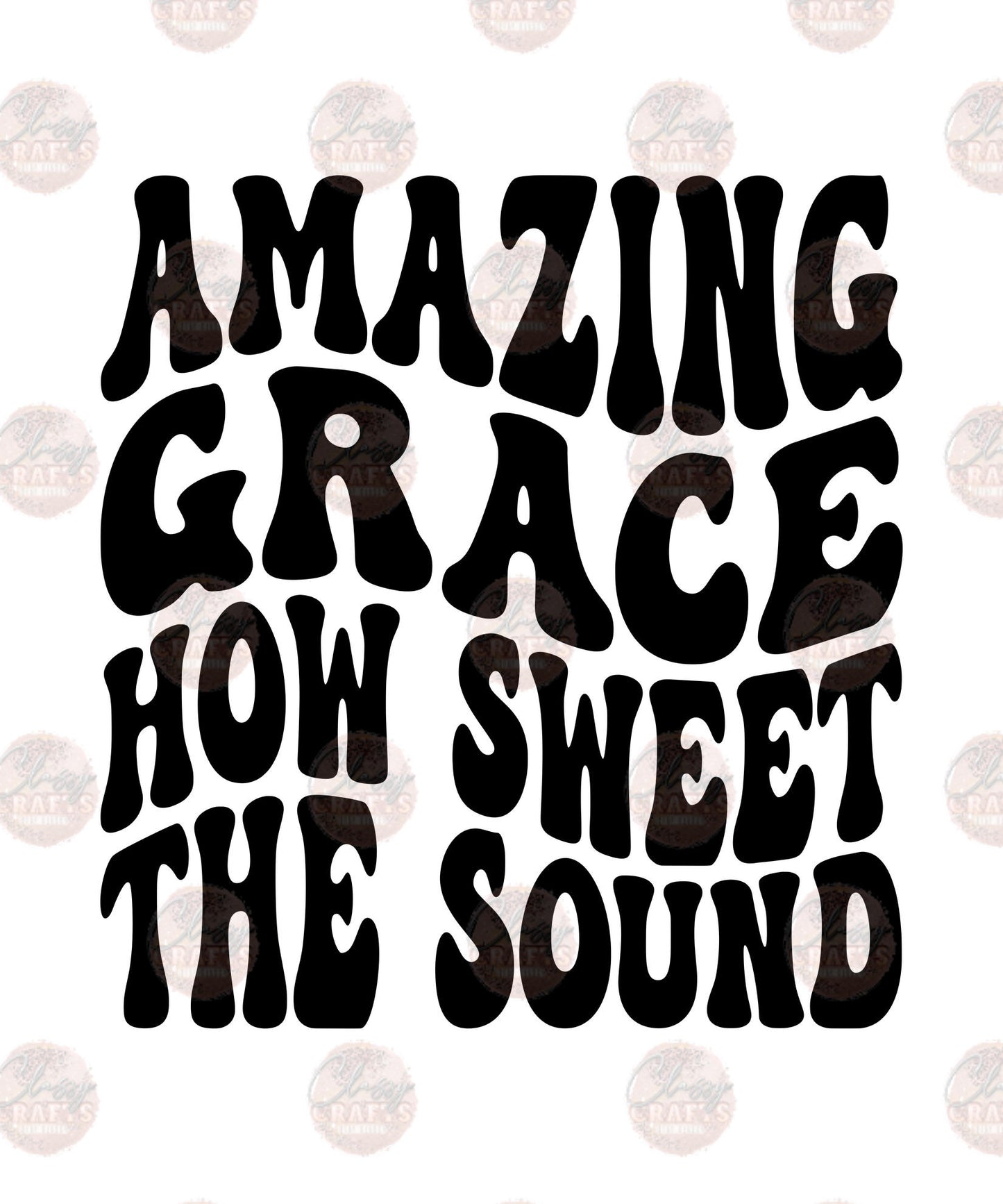 Amazing Grace Wavy Transfer