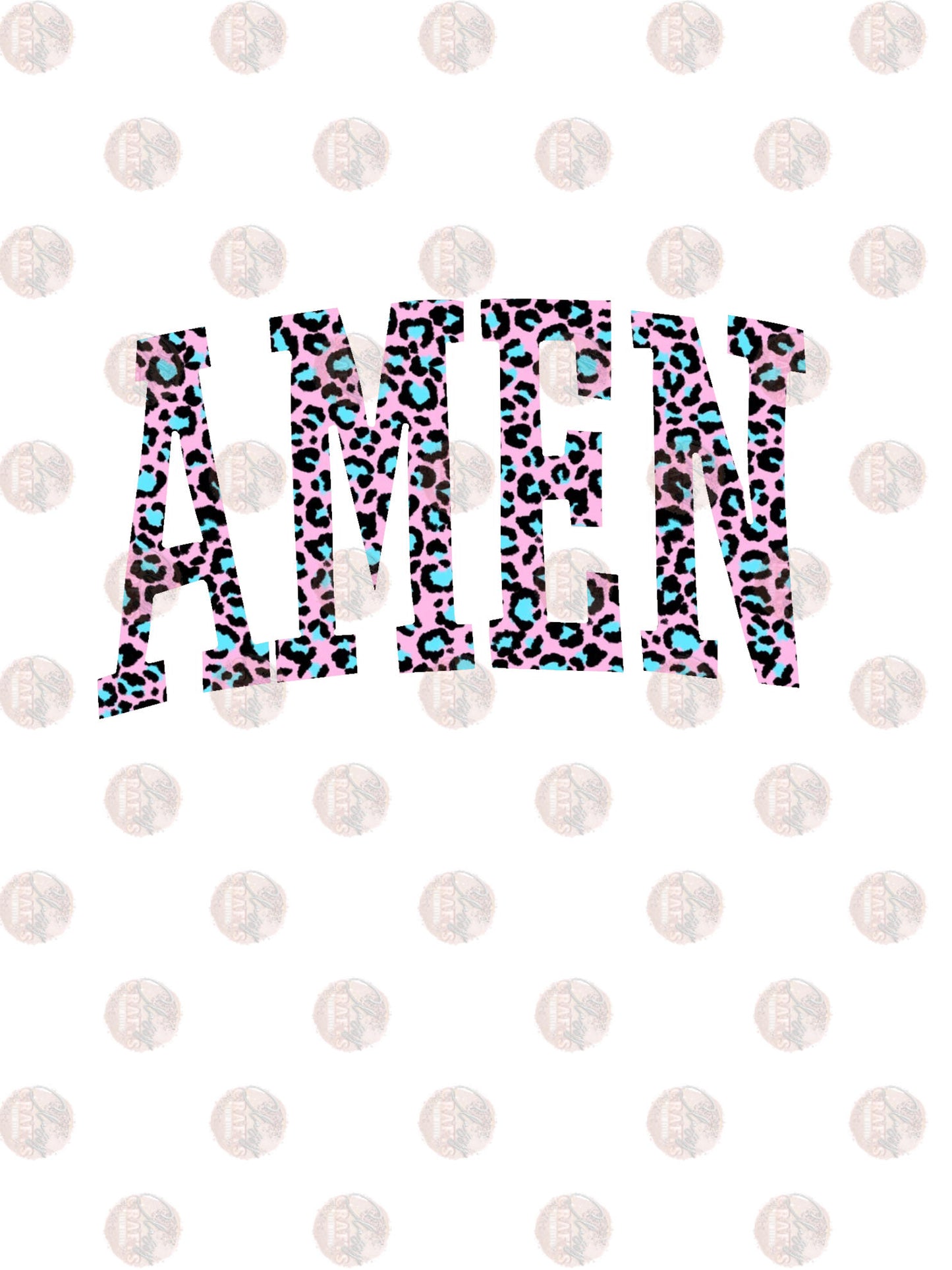 Amen Pink & Mint Transfer