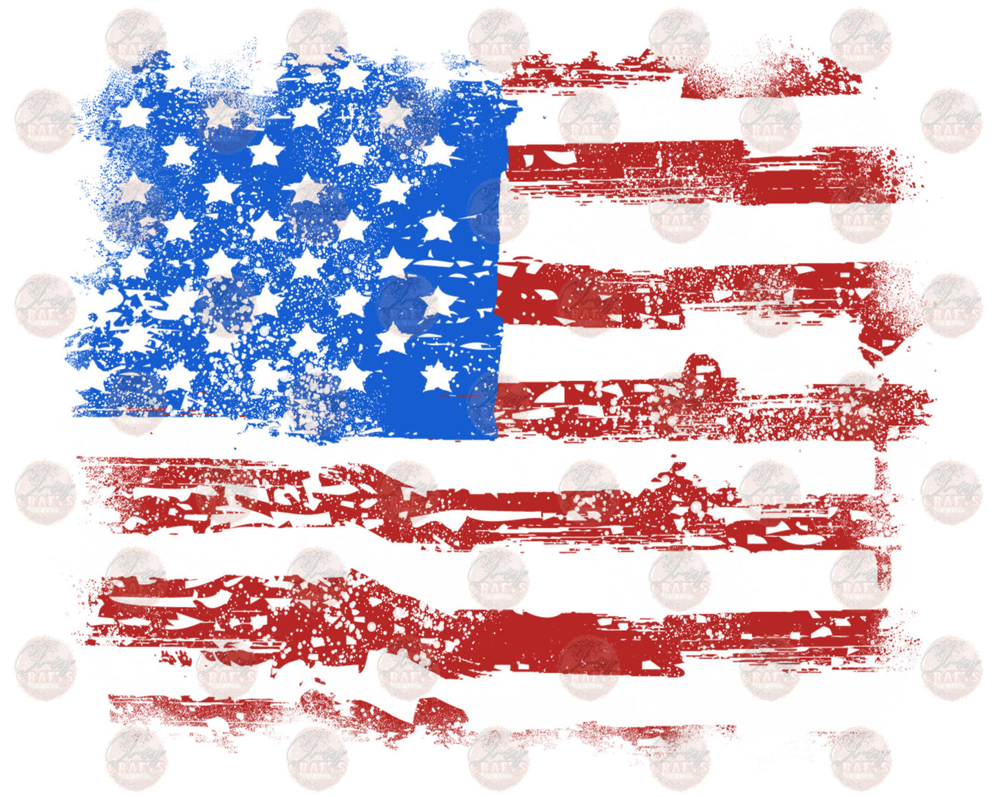 American Flag Distressed Transfer