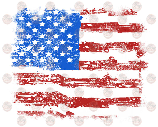 American Flag Distressed - Sublimation Transfer