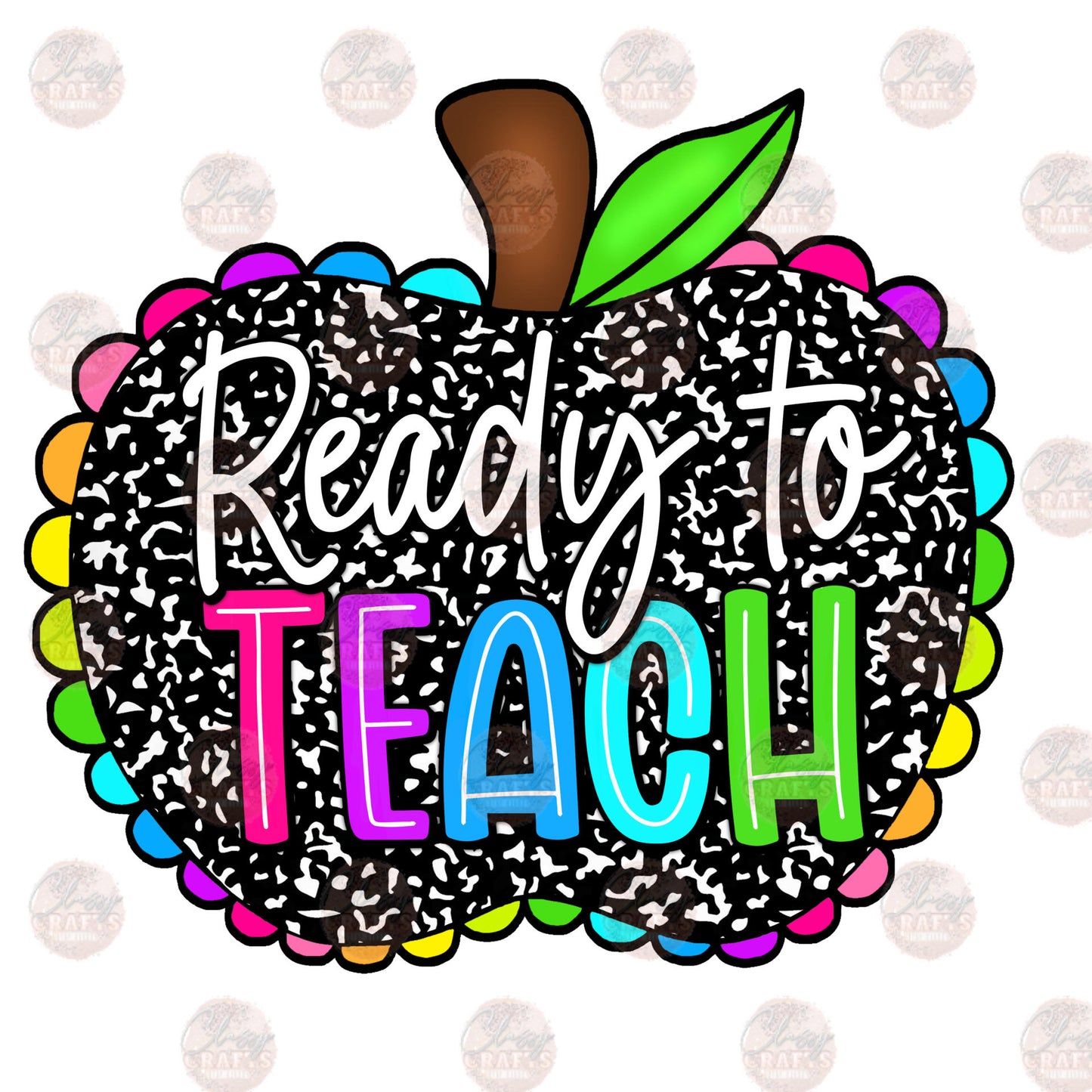 Apple Ready To Teach - Sublimation Transfer