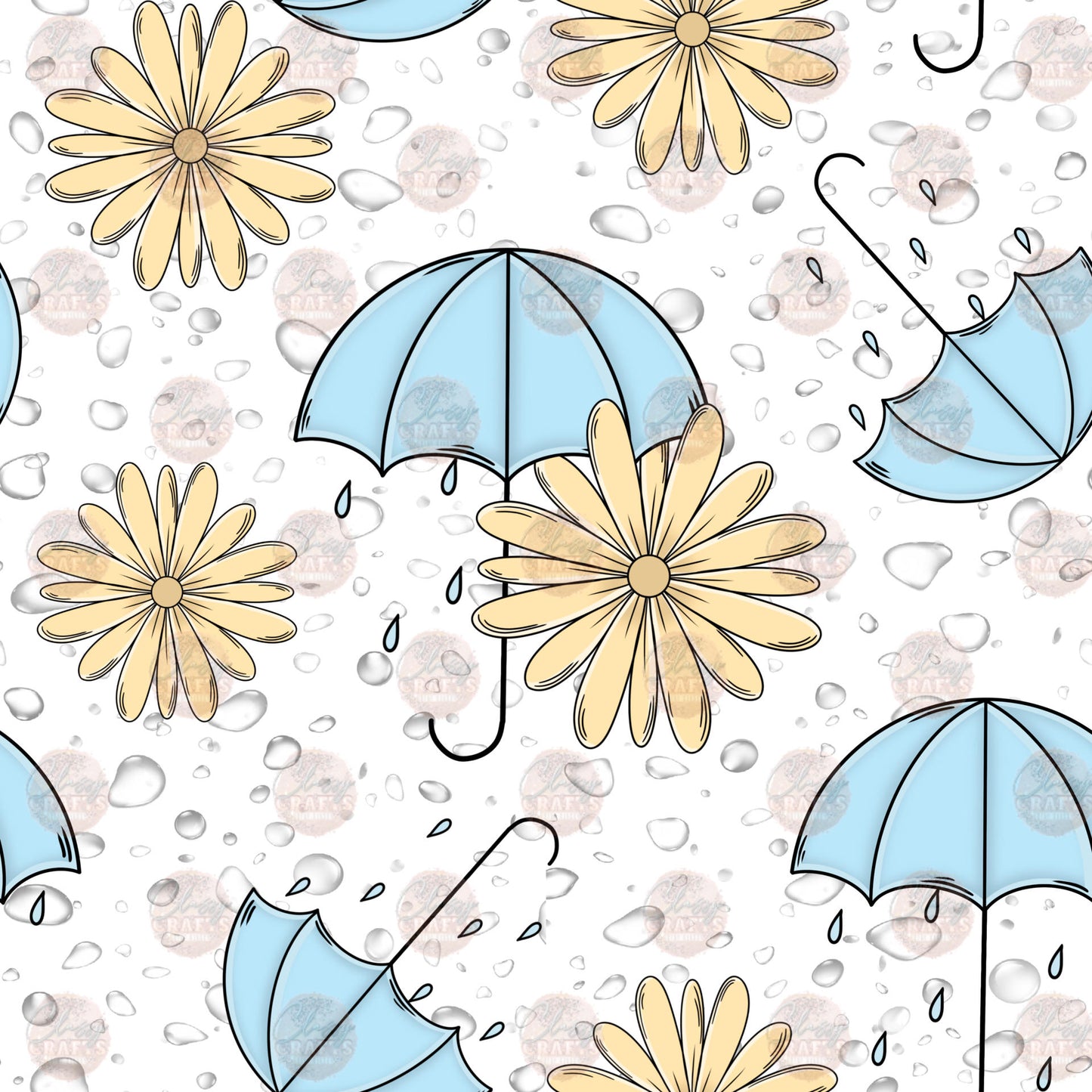 April Showers Seamless Wrap - Sublimation Transfer