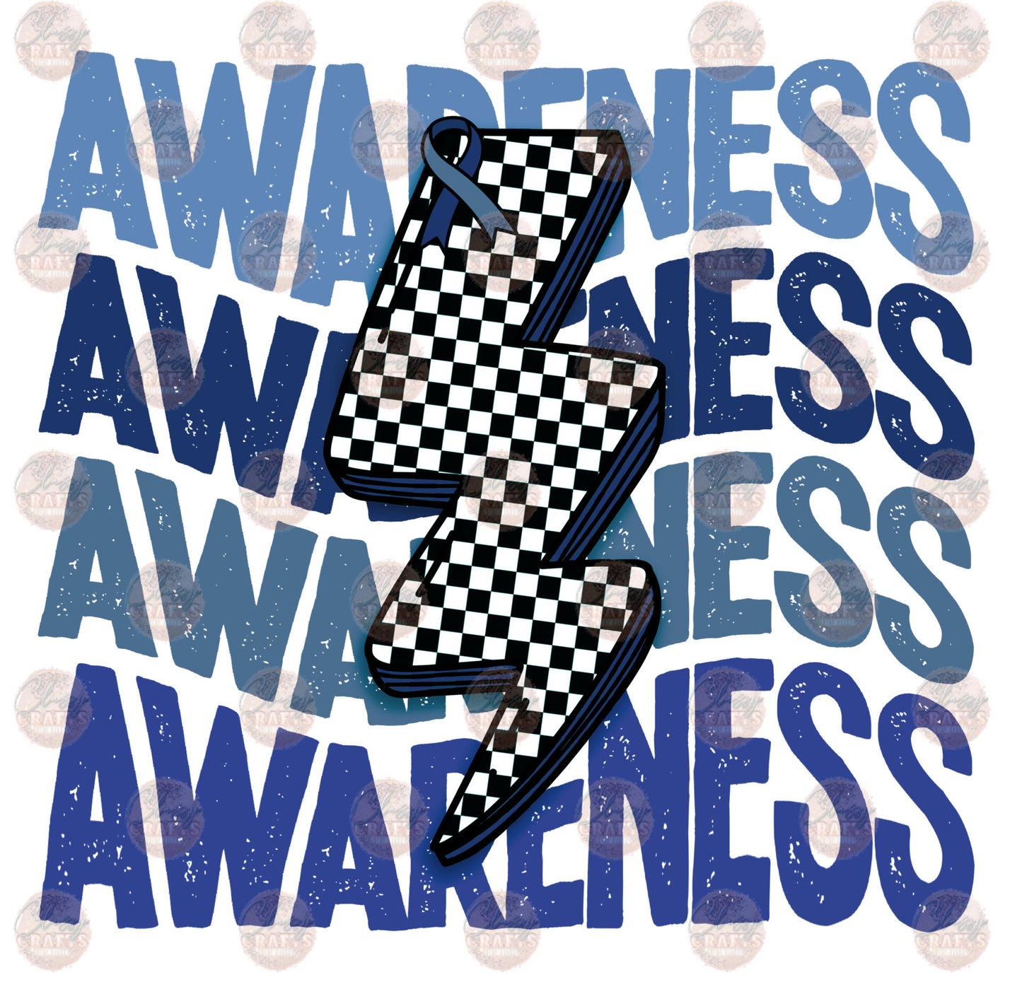 Awareness Bolt Colon Cancer - Sublimation Transfer