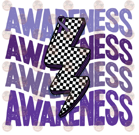 Awareness Bolt Pancreatic Cancer - Sublimation Transfer