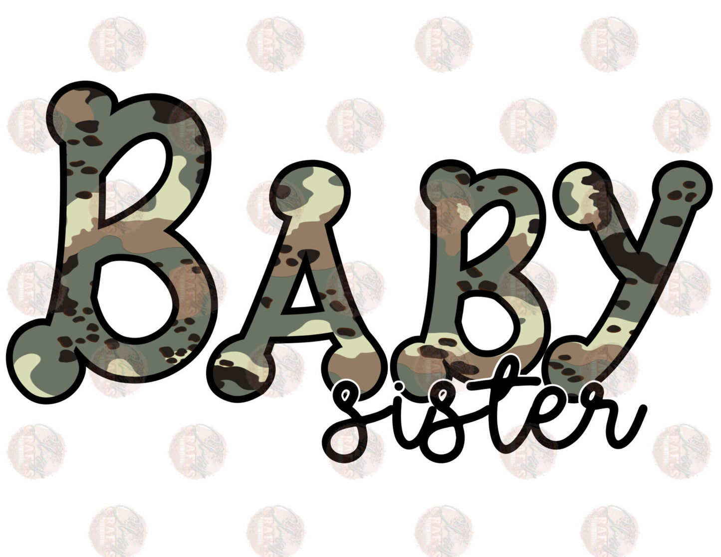 Baby Sister-Camo - Sublimation Transfer