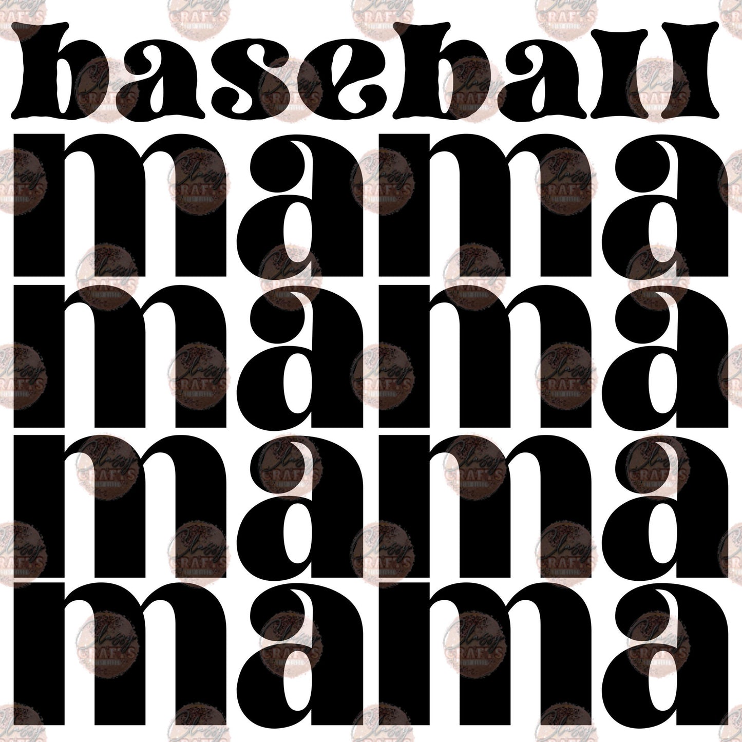 Baseball Mama Retro Transfer