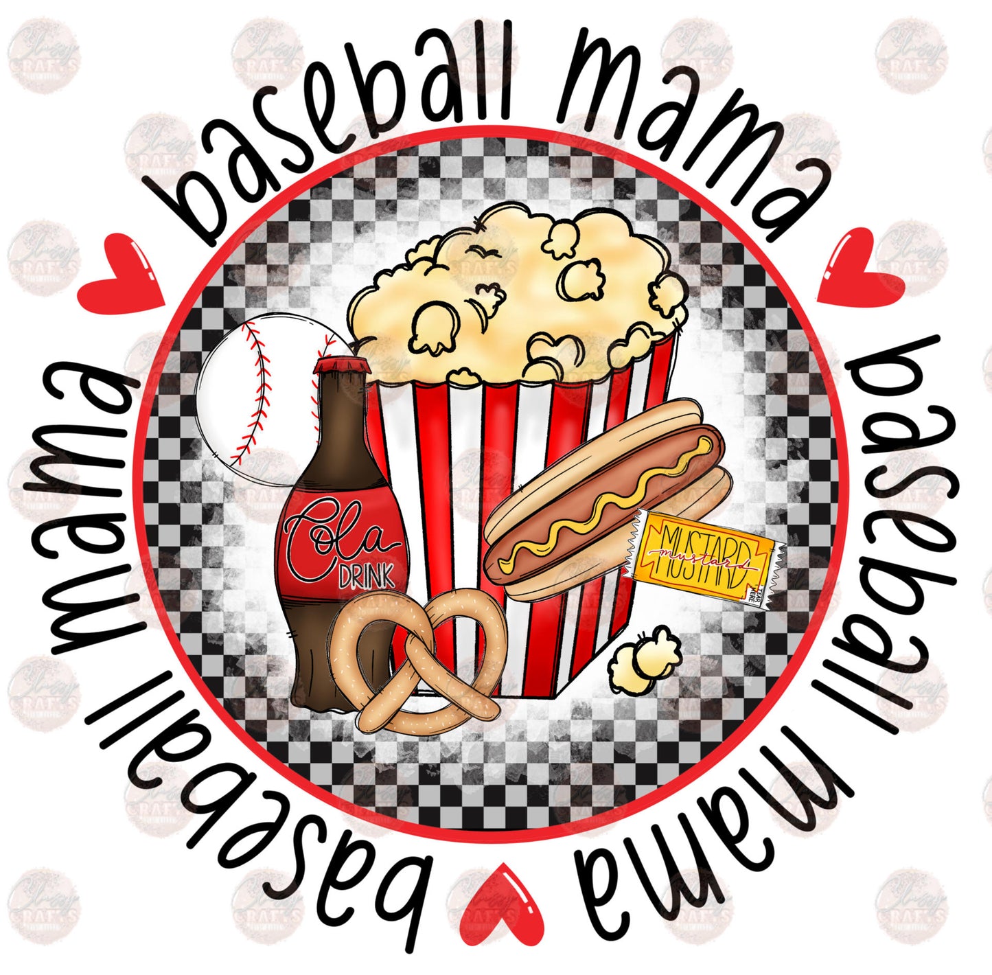 Baseball Mama Snacks Transfer