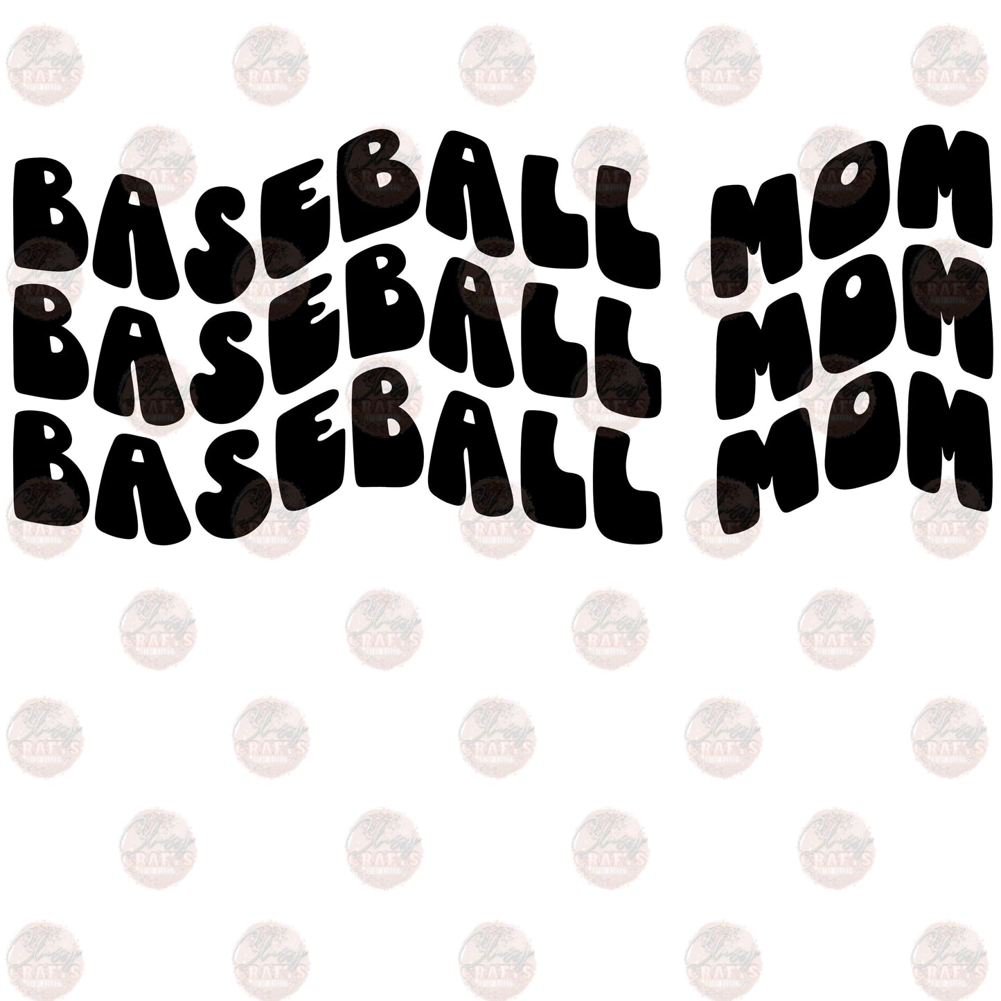 Retro Mom/ Baseball Transfer
