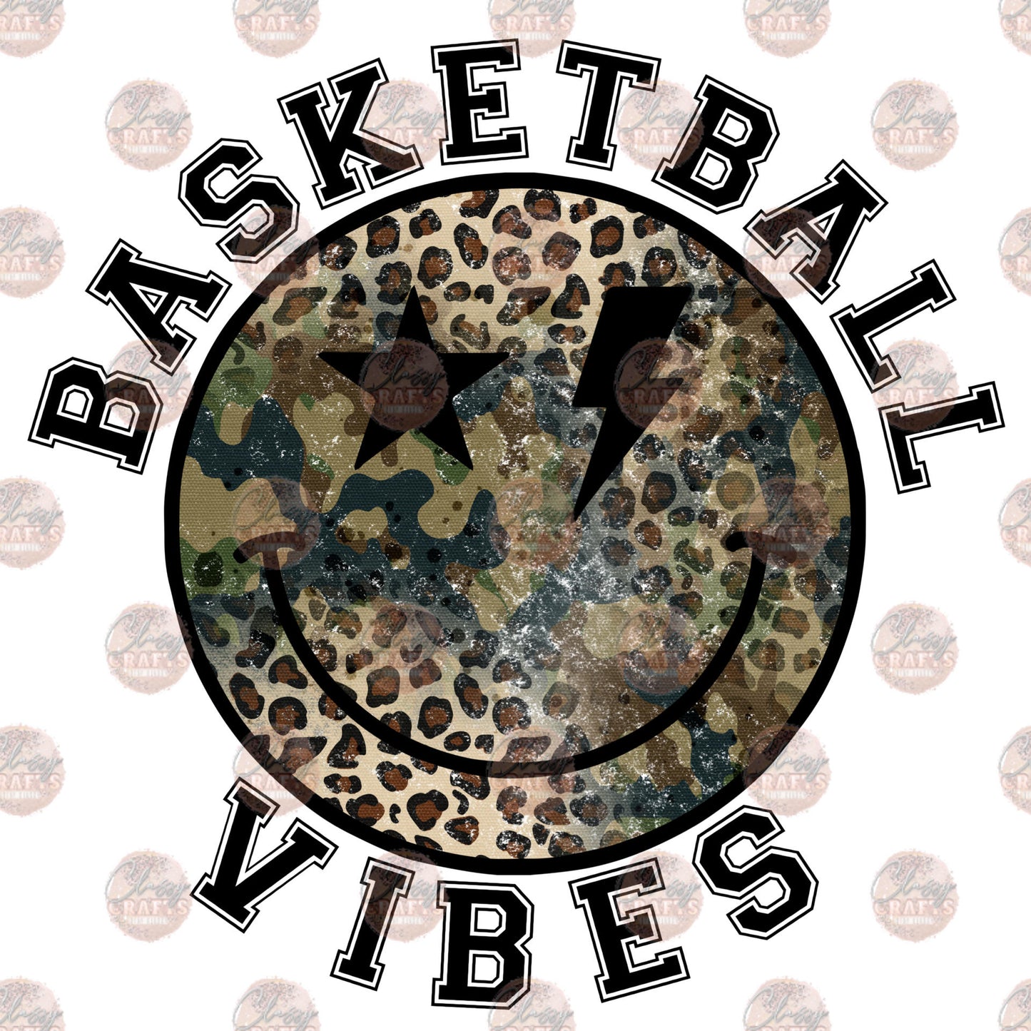 Basketball Vibes Smiley Transfer