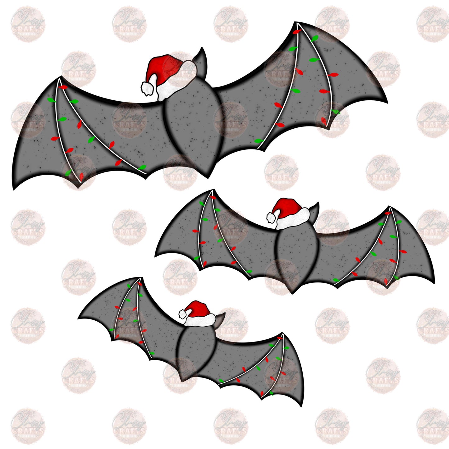 Bat Shit Santa Hat Transfer