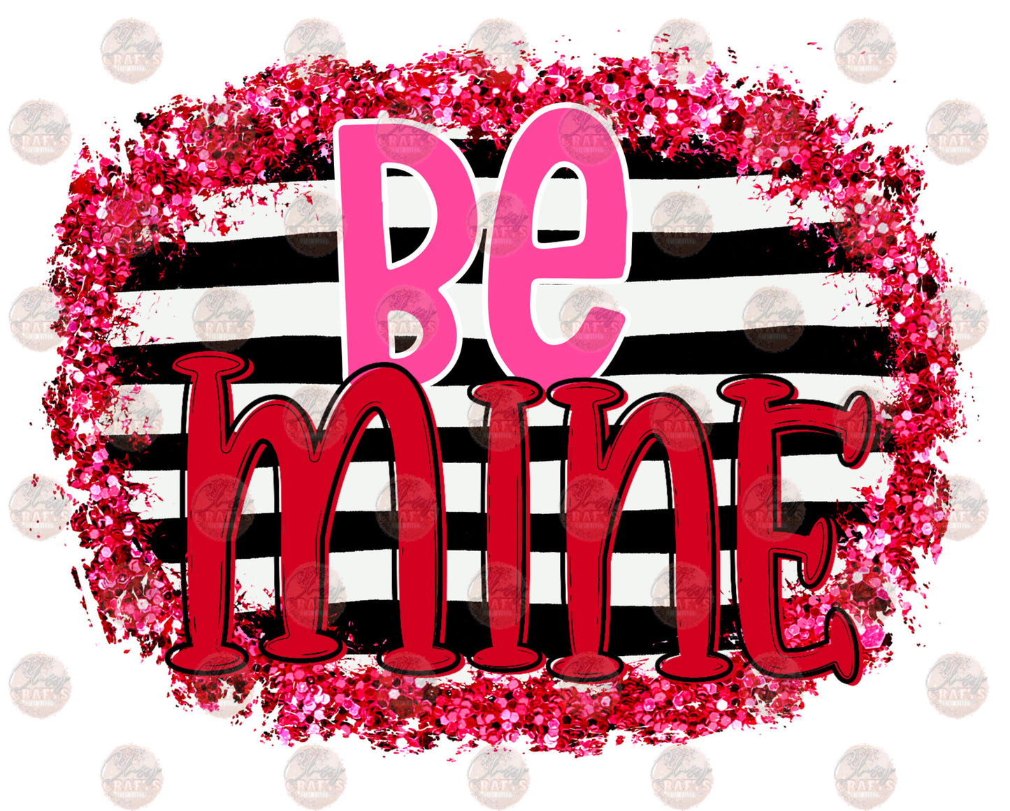 Be Mine Stripes Transfer