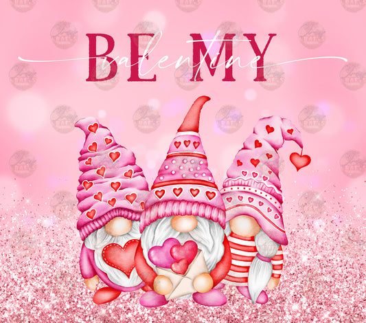 Be My Valentine Gnomes Tumbler Wrap - Sublimation Transfer