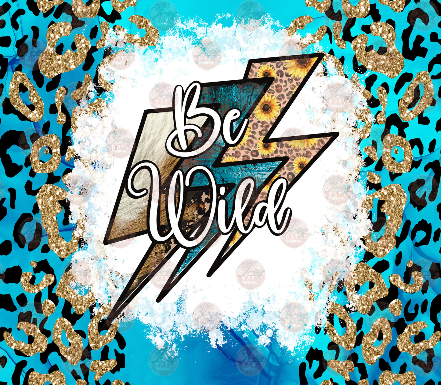 Be Wild Turq Cheetah Tumbler Wrap