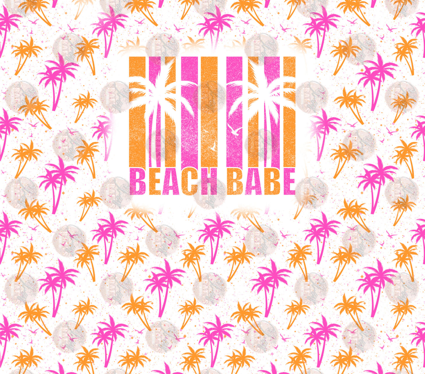 Beach Babe Tumbler Wrap - Sublimation Transfer