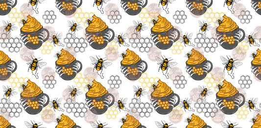 Bee Tea Tumbler Wrap - Sublimation Transfer