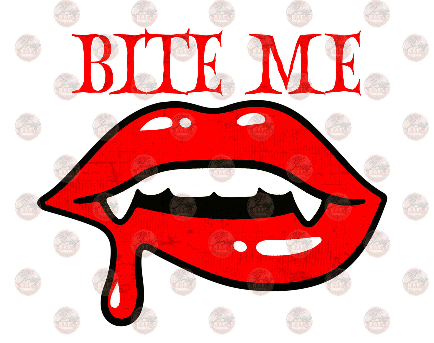 Bite Me Lips - Sublimation Transfer