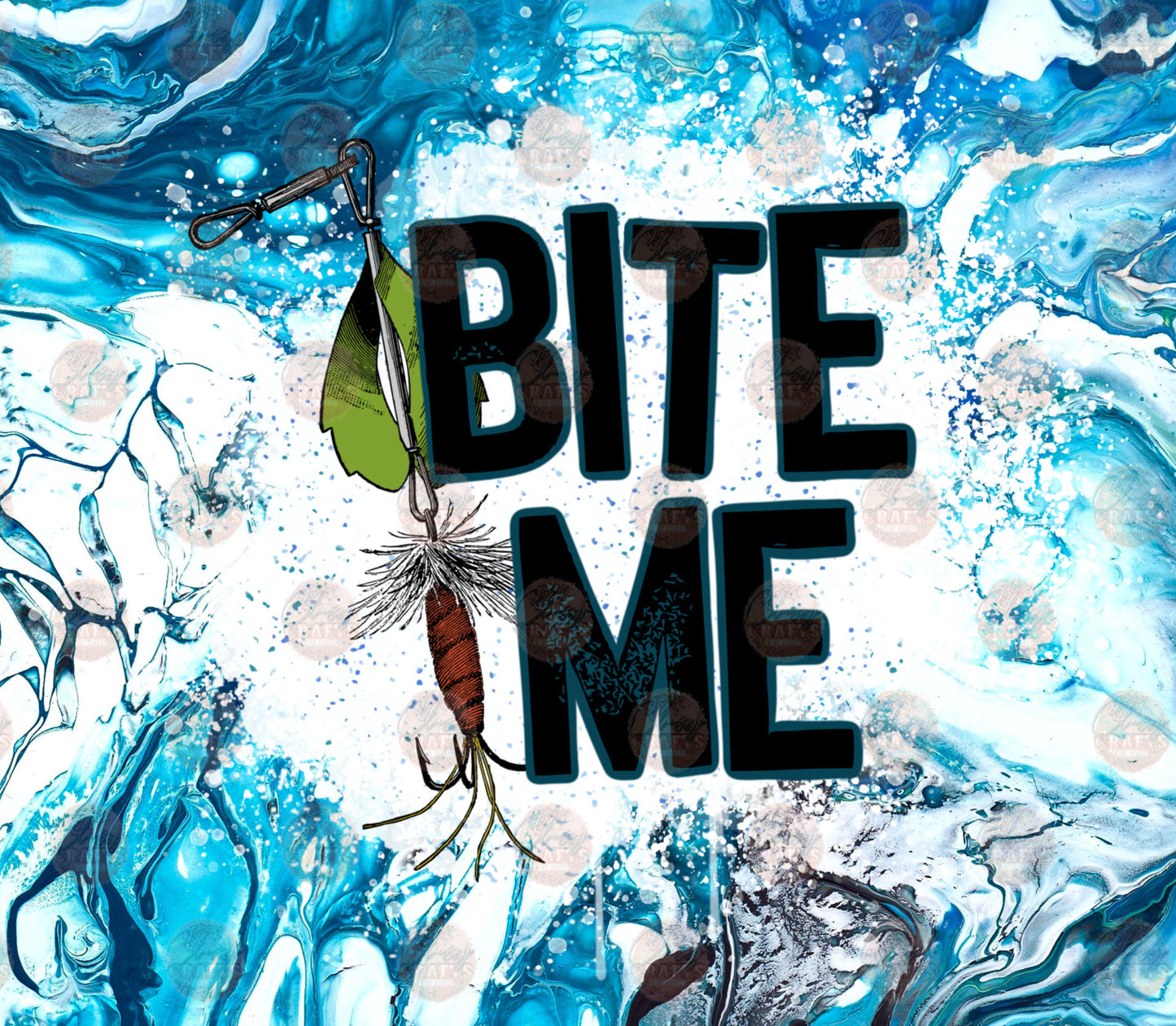 Bite Me Tumbler Wrap - Sublimation Transfer