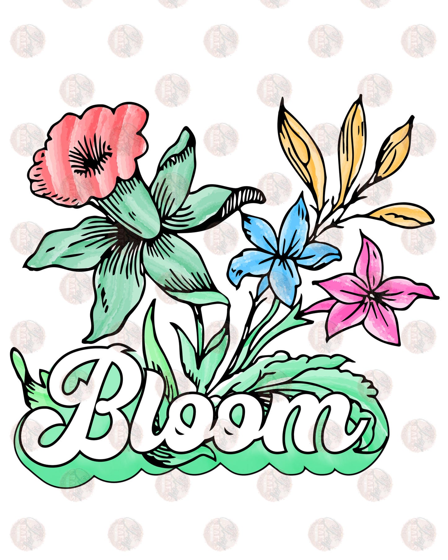 Bloom Green - Sublimation Transfer