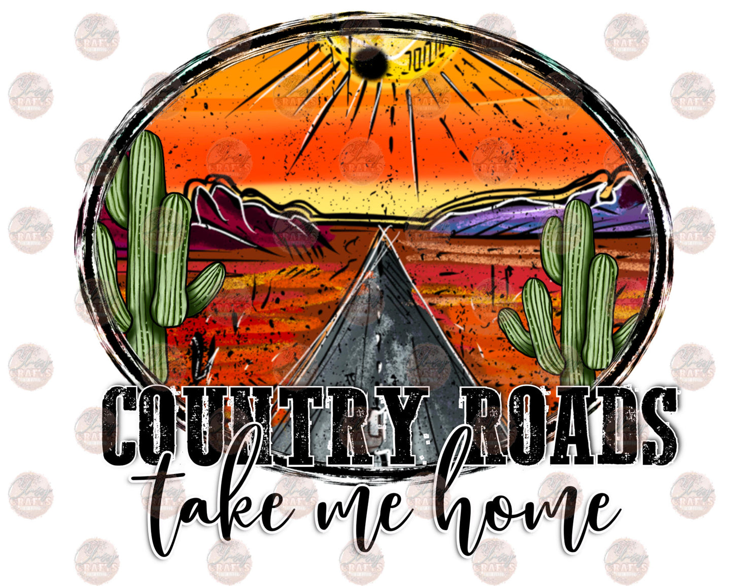 Boho Country Roads - Sublimation Transfer