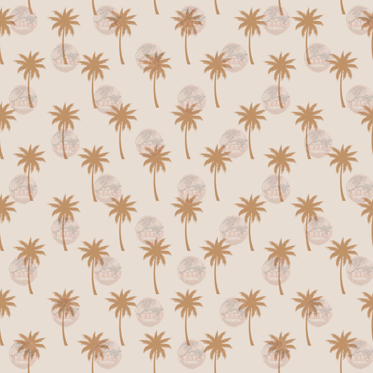 Boho Palm Trees Seamless Wrap - Sublimation Transfer