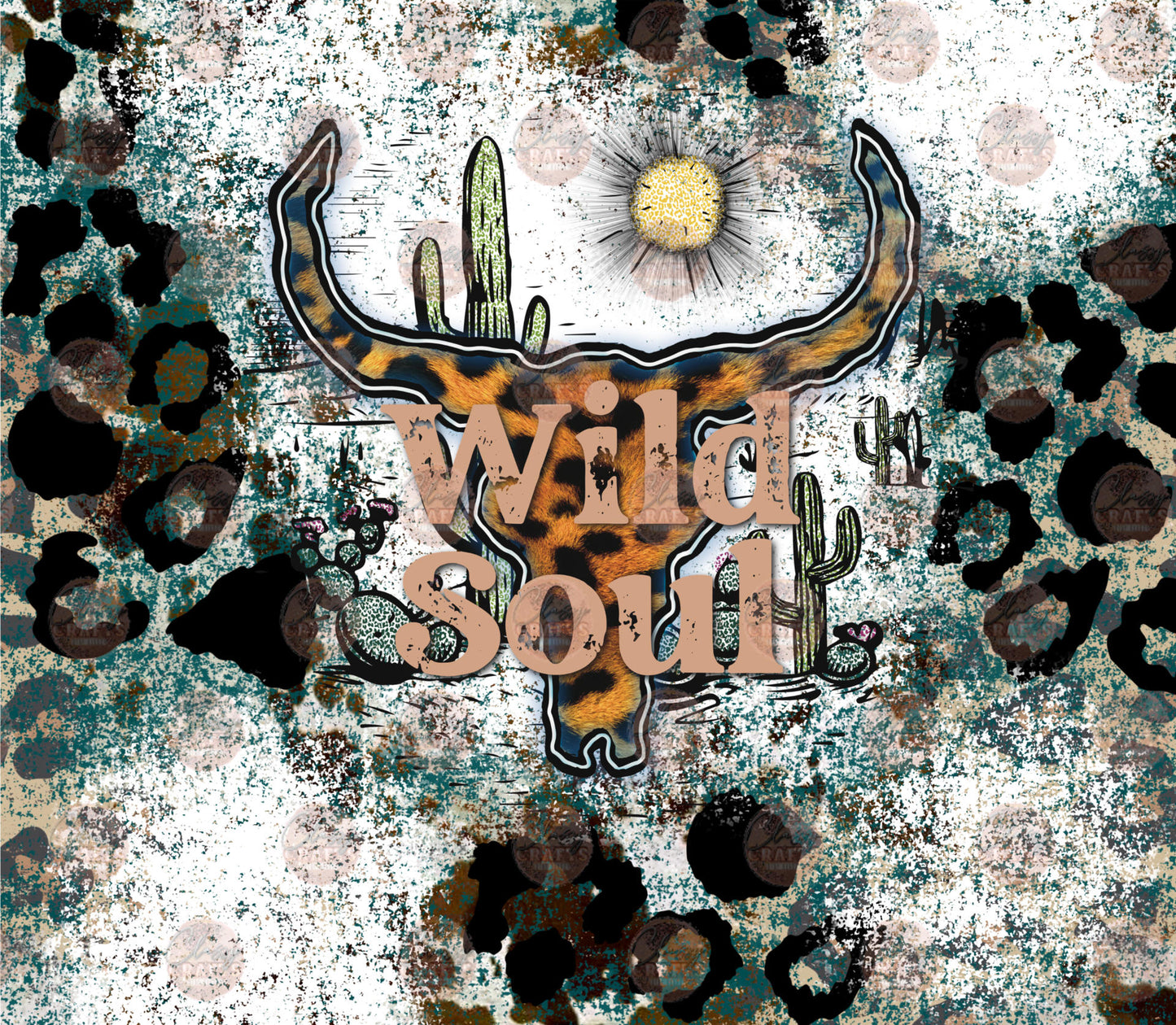 Boho Wild Soul Tumbler Wrap - Sublimation Transfer