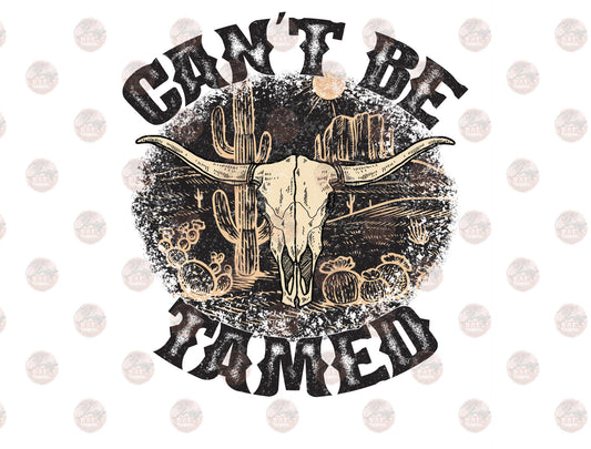 Can't Be Tamed Bull Horns - Sublimation Transfer