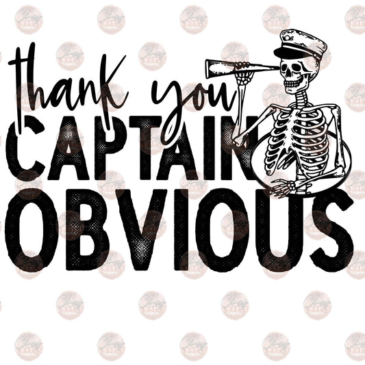 Captain Obvious- Thank You 2 - Sublimation Transfer