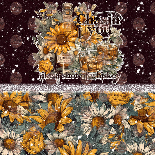 Chasin You Sunflower Tumbler Wrap - Sublimation Transfer