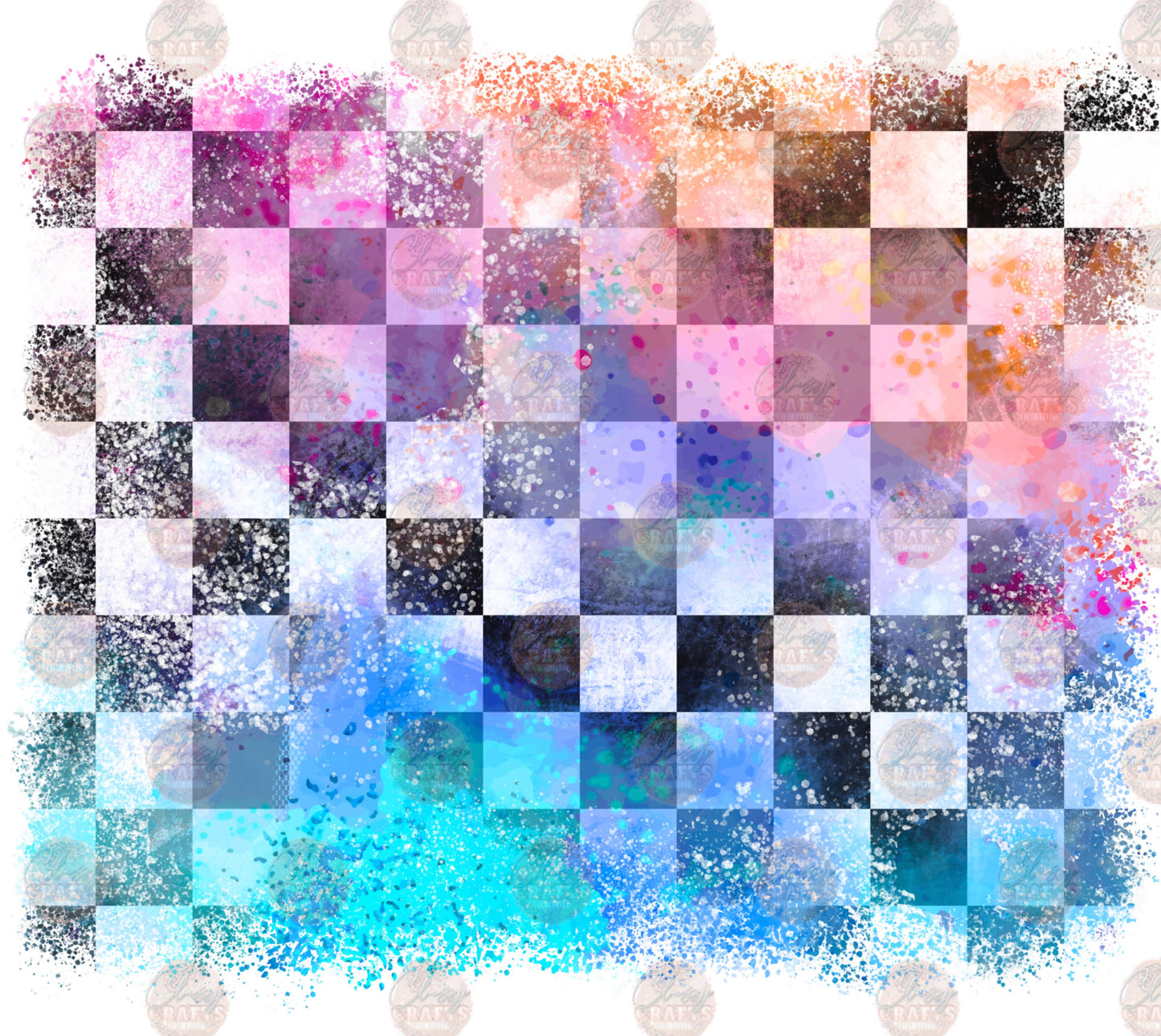 Checkered Colors Sleeve Transfer