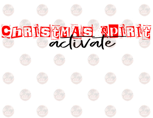 Christmas Activate - Sublimation Transfer