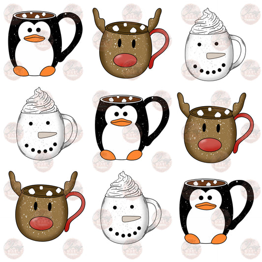 Christmas Hot Cocoa Mugs - Sublimation Transfer