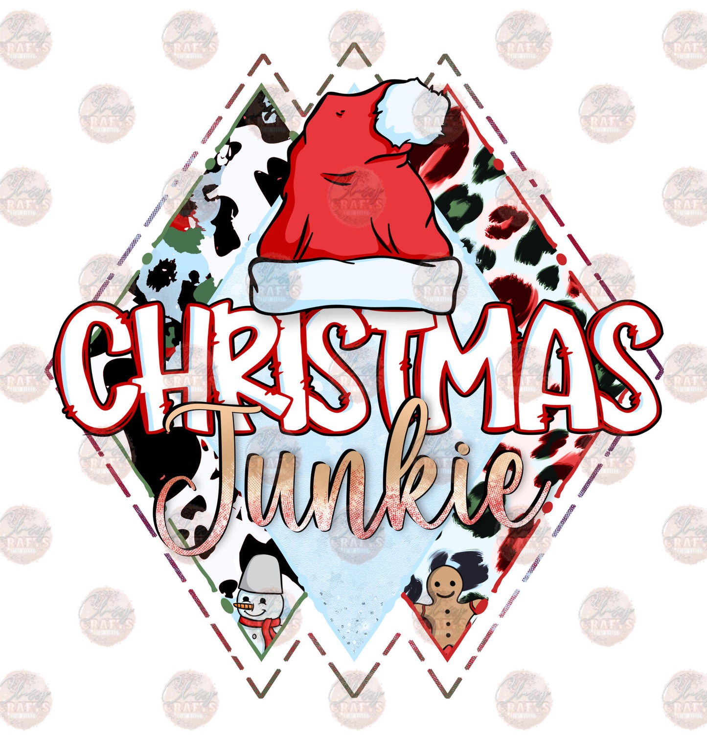 Christmas Junkie Transfer ***TWO PART * SOLD SEPARATELY**